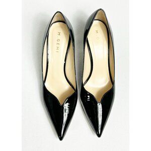 M. Gemi Rivista Patent Leather Pointed Toe Stiletto Pump in Black - Sz 40.5 (10)